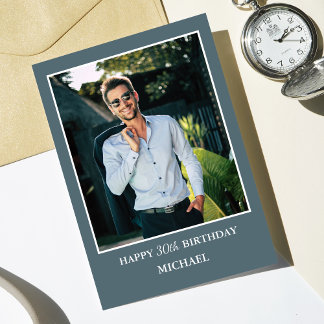 Modern Husband | Boyfriend | Men Photo Birthday  Card