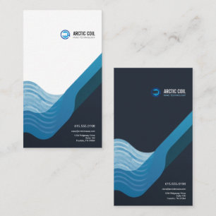 Modern HVAC Climate Control Business Card