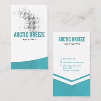 Modern HVAC Climate Control Business Card