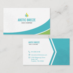 Modern HVAC Climate Control Business Card