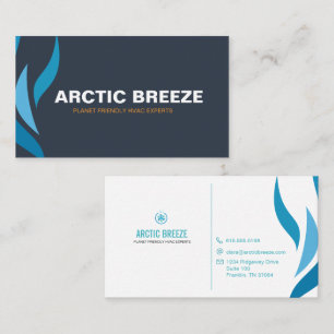 Modern HVAC Climate Control Business Card
