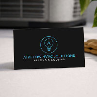 Modern HVAC Contractor Logo Black