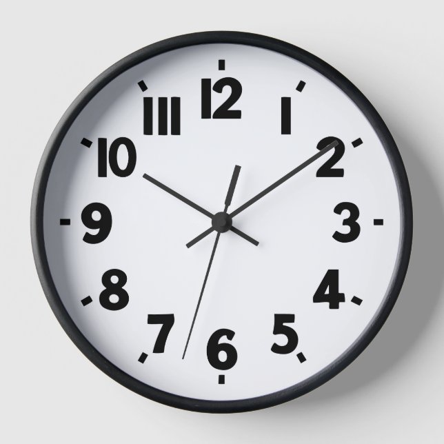 🕰️ Modern Hybrid Numeral Wall Clock – Unique (Front)