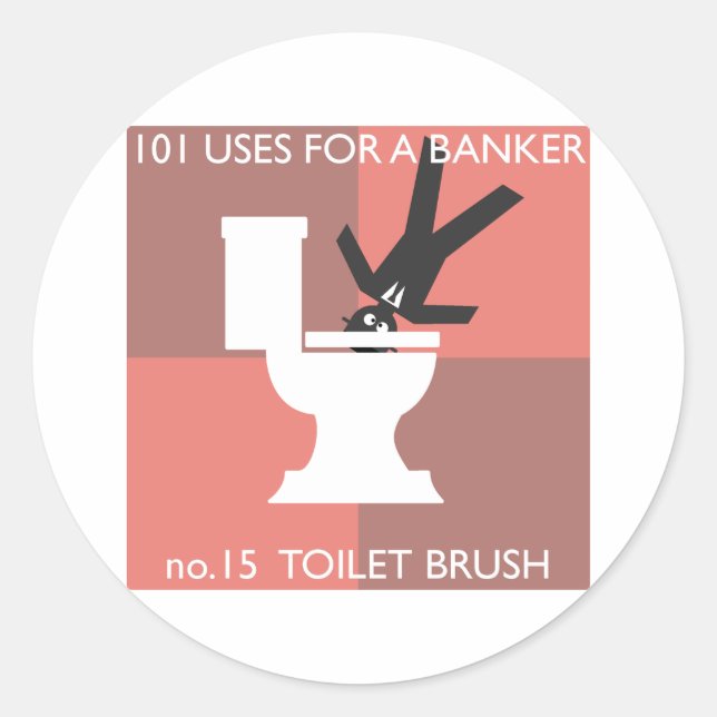 modern hygiene explained classic round sticker (Front)