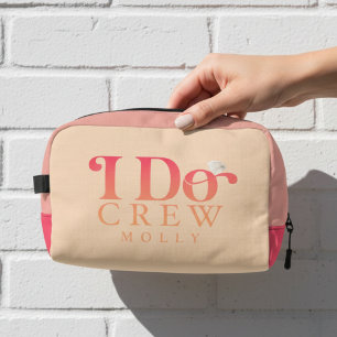 Modern I Do Crew Sunset Gradient Bridesmaid Dopp Kit