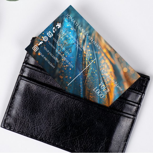 Modern I Feathers 1 Business Card (Creator Uploaded)