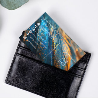 Modern I Feathers Magnetic Business Card