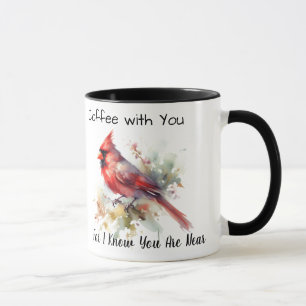 Modern ''I Know'' Typography Red Cardinal Mug