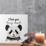 Modern I Love You Beary Much Black And White Panda Ceramic Tile<br><div class="desc">Our collection includes a variety of products that make for heartfelt and thoughtful gifts. From cosy throw pillows to stylish tote bags, you can spread the love with these delightful pandas wherever you go. The minimalist design adds a touch of sophistication to your accessories while conveying a sweet message. Whether...</div>