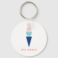 Modern Ice Cream in Blue and Pink