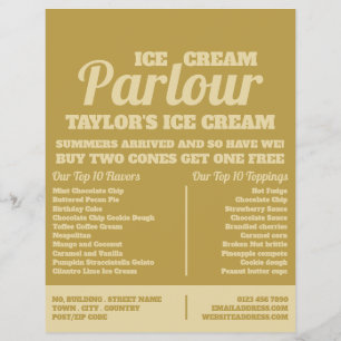Modern Ice Cream Parlour Advertising Flyer