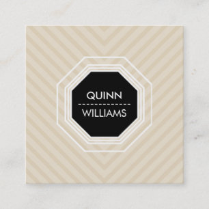 MODERN ICON LOGO octogon geometric angled natural Square Business Card