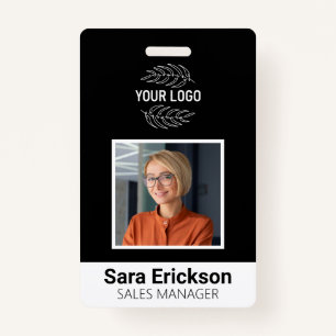 Modern ID Card Business Employee QR ID Badge
