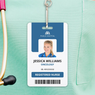 Modern ID Card Hospital Staff Registered Nurse Badge