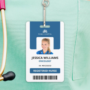 Modern ID Card Hospital Staff Registered Nurse ID Badge