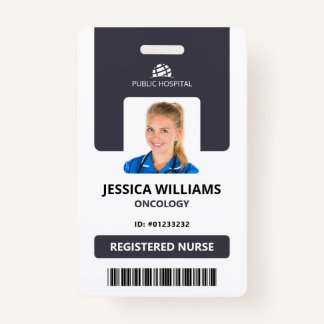 Modern ID Card Hospital Staff Registered Nurse ID Badge
