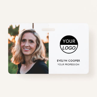 Modern ID Card | Logo Photo Business Employee Badg ID Badge