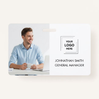 Modern ID Card | Logo Photo Business Employee ID Badge