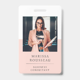 Modern ID Card   Minimalist Business Consultant Badge