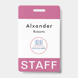 Modern ID Card   Minimalist Business Employee  Badge