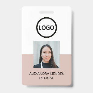 Modern ID Card, Minimalist Business Employee Badge