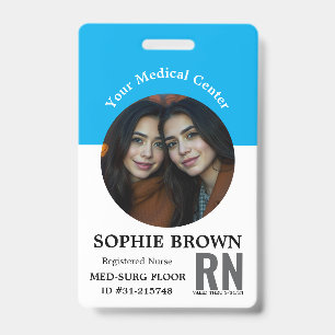 Modern ID Card Minimalist Business Employee QR Badge