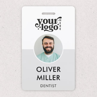 Modern ID Card Minimalist Company Employee ID Badge