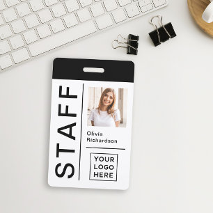 Modern ID for Company Staff with Photo and Logo ID Badge