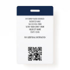 Modern ID Photo Security Staff Pass Blue Custom
