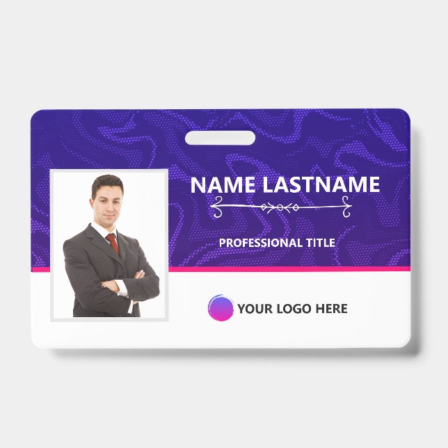 Modern Identification card ID Badge (Front)
