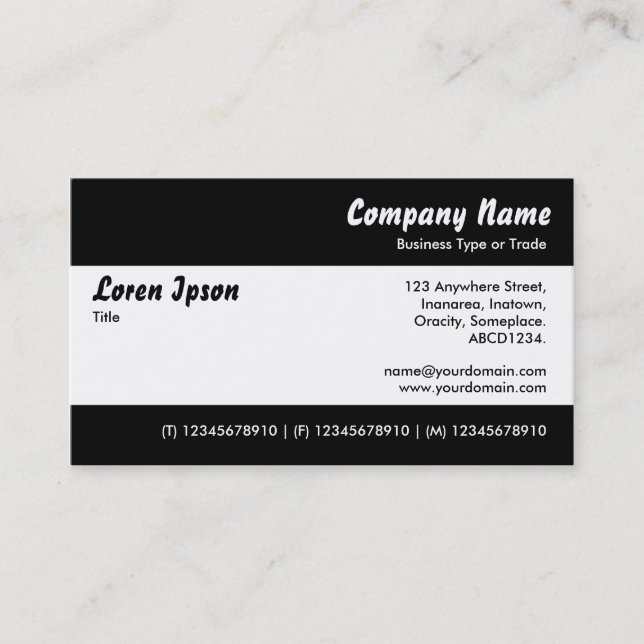 Modern II Business Card (Front)