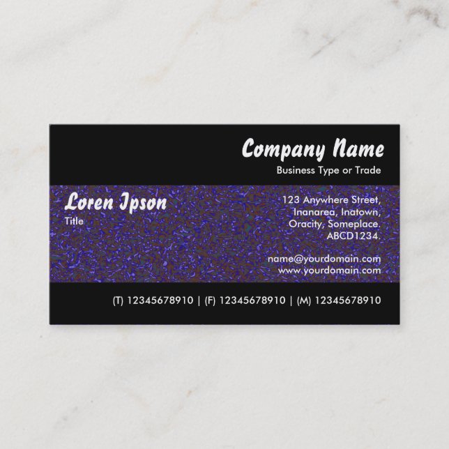 Modern II - Colour Tex Business Card (Front)