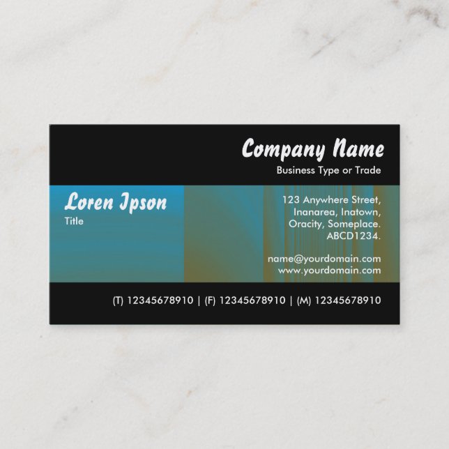 Modern II - Colour Tex Business Card (Front)