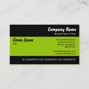 Modern II - Martian Green Business Card