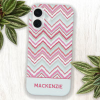 Modern Ikat Chevron Stripe Personalised Name