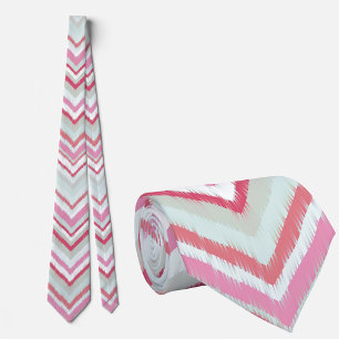 Modern Ikat Chevron Zig Zag Pattern Tie