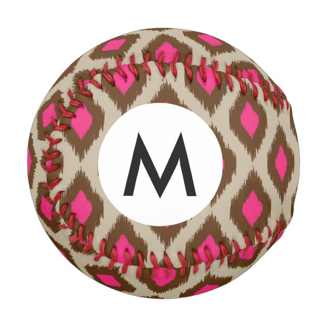 Modern ikat pattern baseball (Front Left)