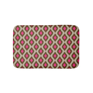 Modern ikat pattern bath mat
