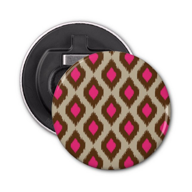 Modern ikat pattern bottle opener (Front)