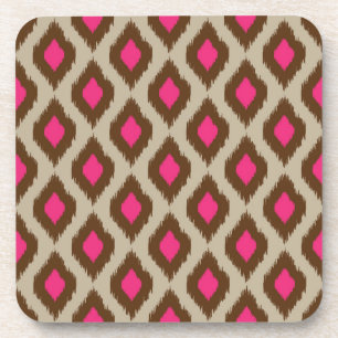 Modern ikat pattern coaster