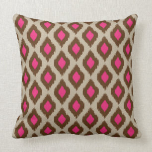 Modern ikat pattern cushion