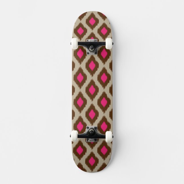 Modern ikat pattern skateboard (Front)
