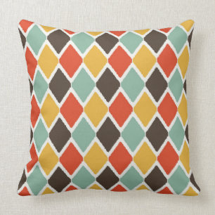 Modern ikat tribal fashion pattern cushion