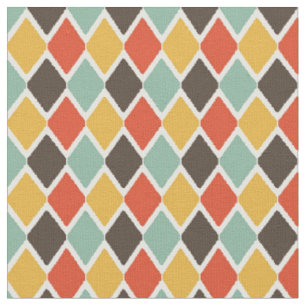 Modern ikat tribal fashion pattern fabric