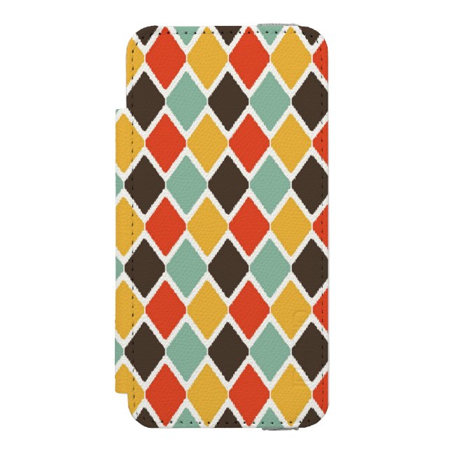 Modern ikat tribal fashion pattern incipio iPhone wallet case (Folio Front)