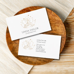 Modern Illustration Massage Therapist Business Car Business Card
