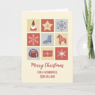 Modern Illustrations Son in Law Merry Christmas Card