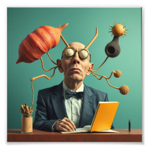 Modern image Smart scientist Innovator Unique Photo Print