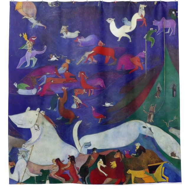 Modern Impressionist Noah's Ark 1 Shower Curtain (Front)