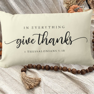 Modern In Everything Give Thanks Lumbar Cushion